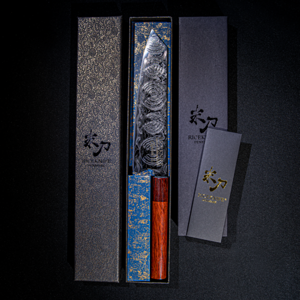 Limited Edition Taktilt Damaskus Stål køkkenkniv, kokkekniv - Tigritude II. 2023