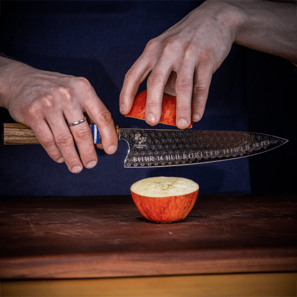 Limited Edition Taktilt Damaskus Stål køkkenkniv,Kokkekniv - VALKYRIE II. 2023(Mængde fremstillet: 200)