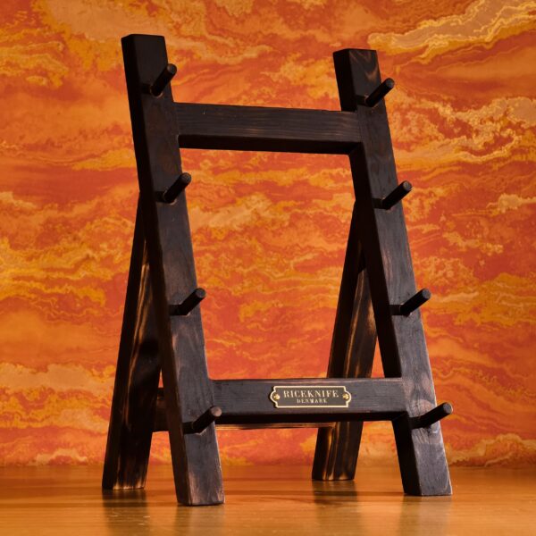 Fuldbrændt Knivholder i Træ, 4-Slots