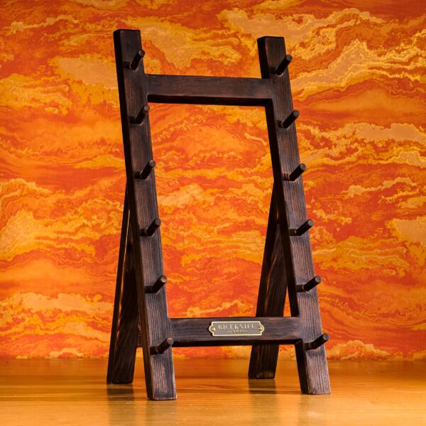 Fuldbrændt Knivholder i Træ, 6-Slots