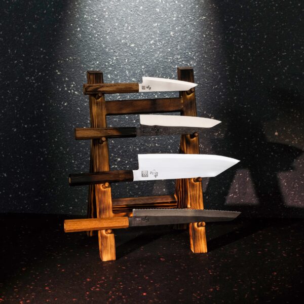 RAW OAK Knife Set – 4 Knives with sanding finish ODIN square