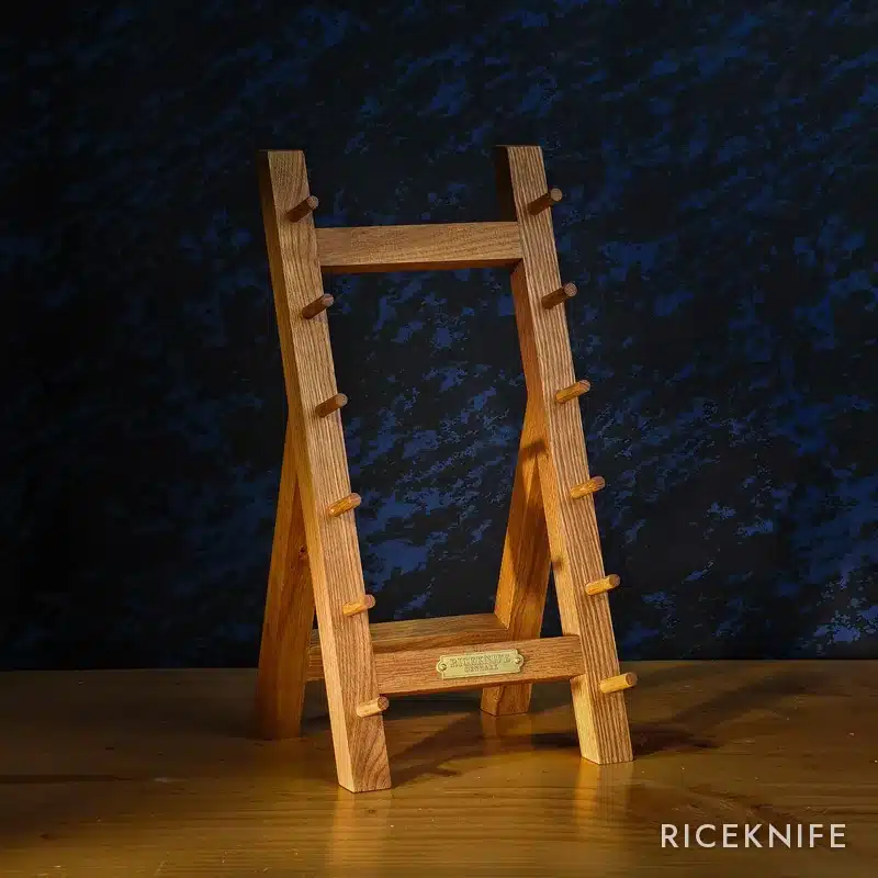 RICEKNIFE knivholder i eg med seks pladser, uden knive